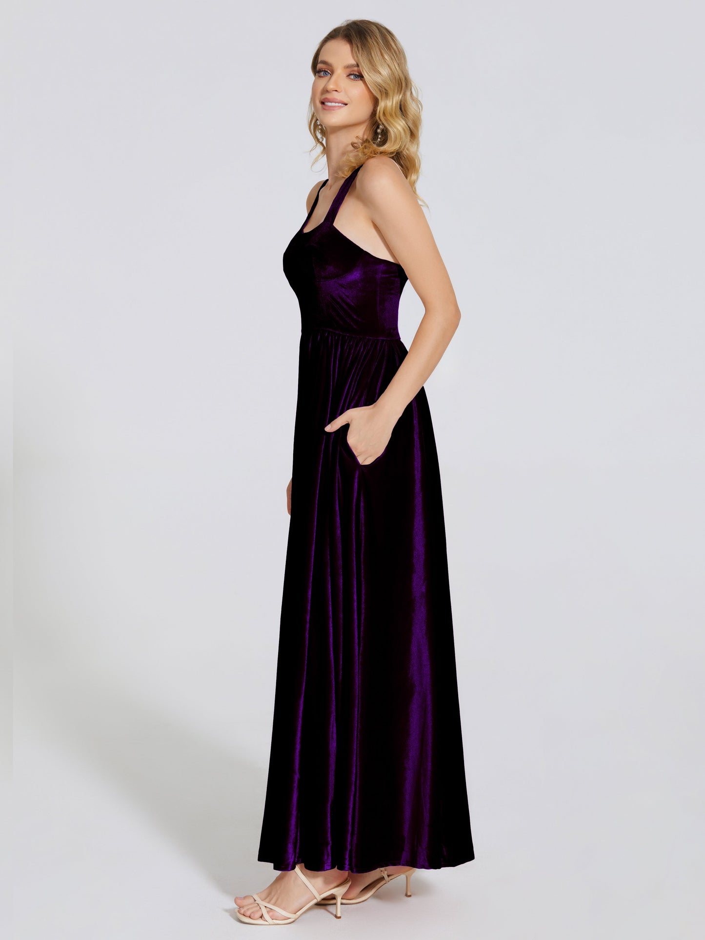Brynlee Sweetheart Velvet A-line Bridesmaid Dress