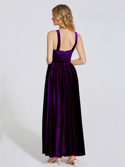 Brynlee Sweetheart Velvet A-line Bridesmaid Dress
