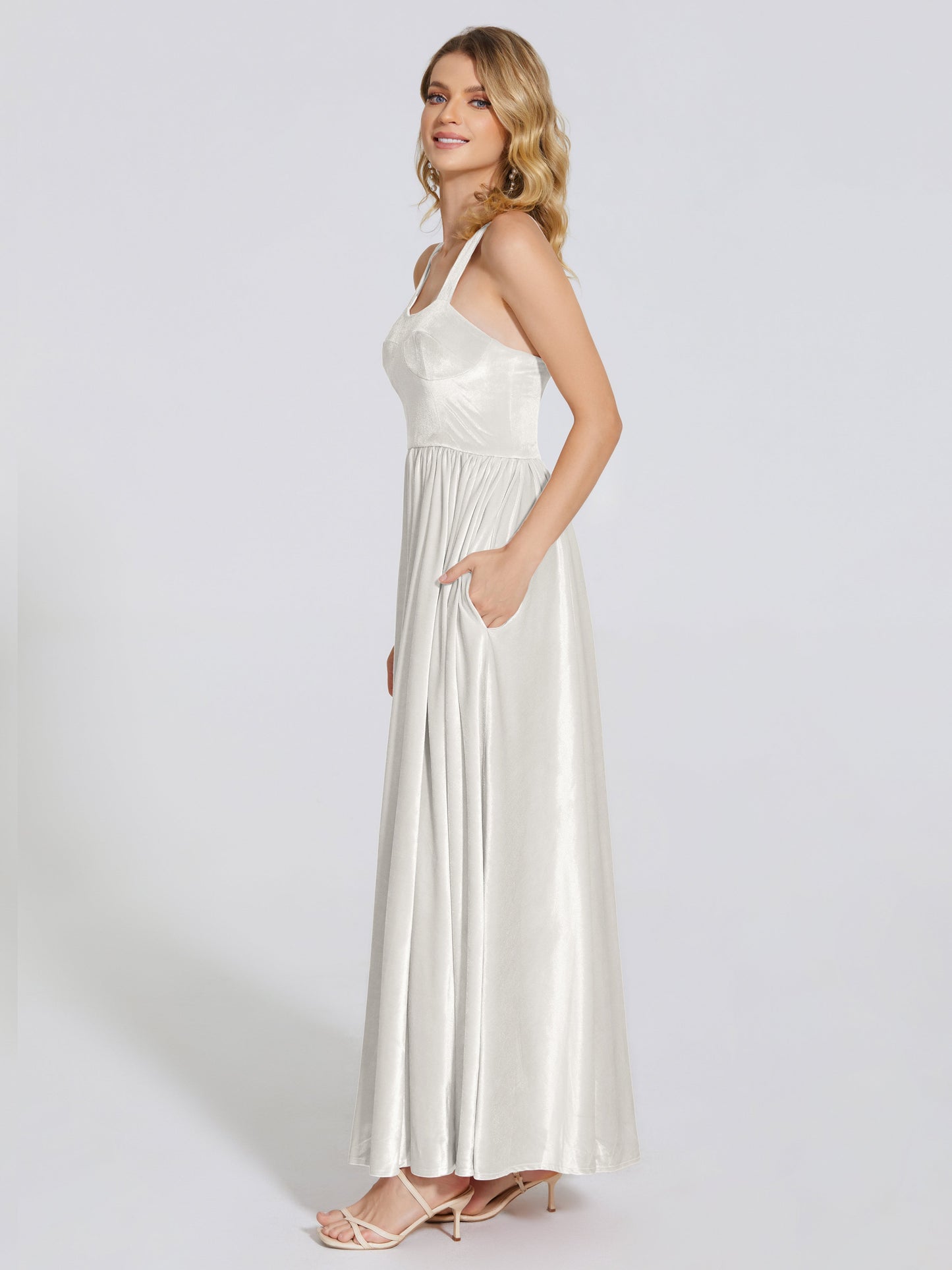 Brynlee Sweetheart Velvet A-line Bridesmaid Dress