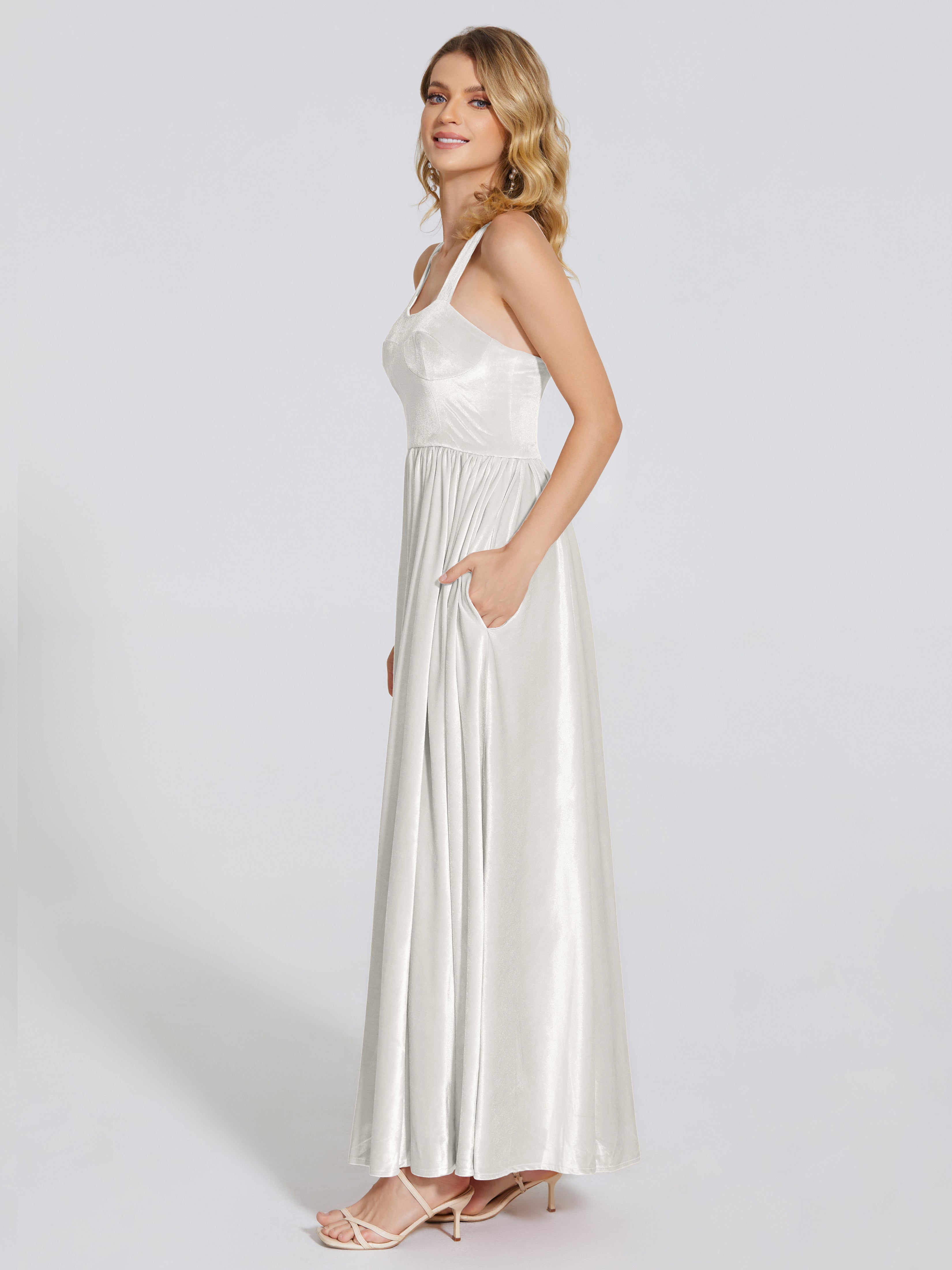 Brynlee Sweetheart Velvet A-line Bridesmaid Dress