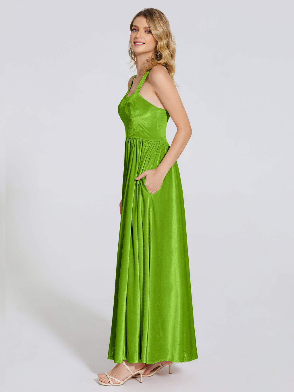 Brynlee Sweetheart Velvet A-line Bridesmaid Dress