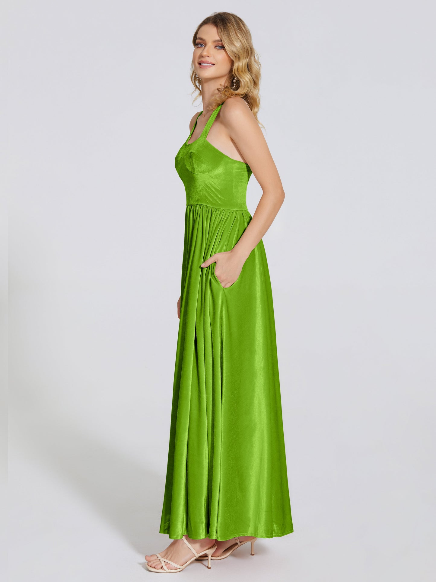 Brynlee Sweetheart Velvet A-line Bridesmaid Dress