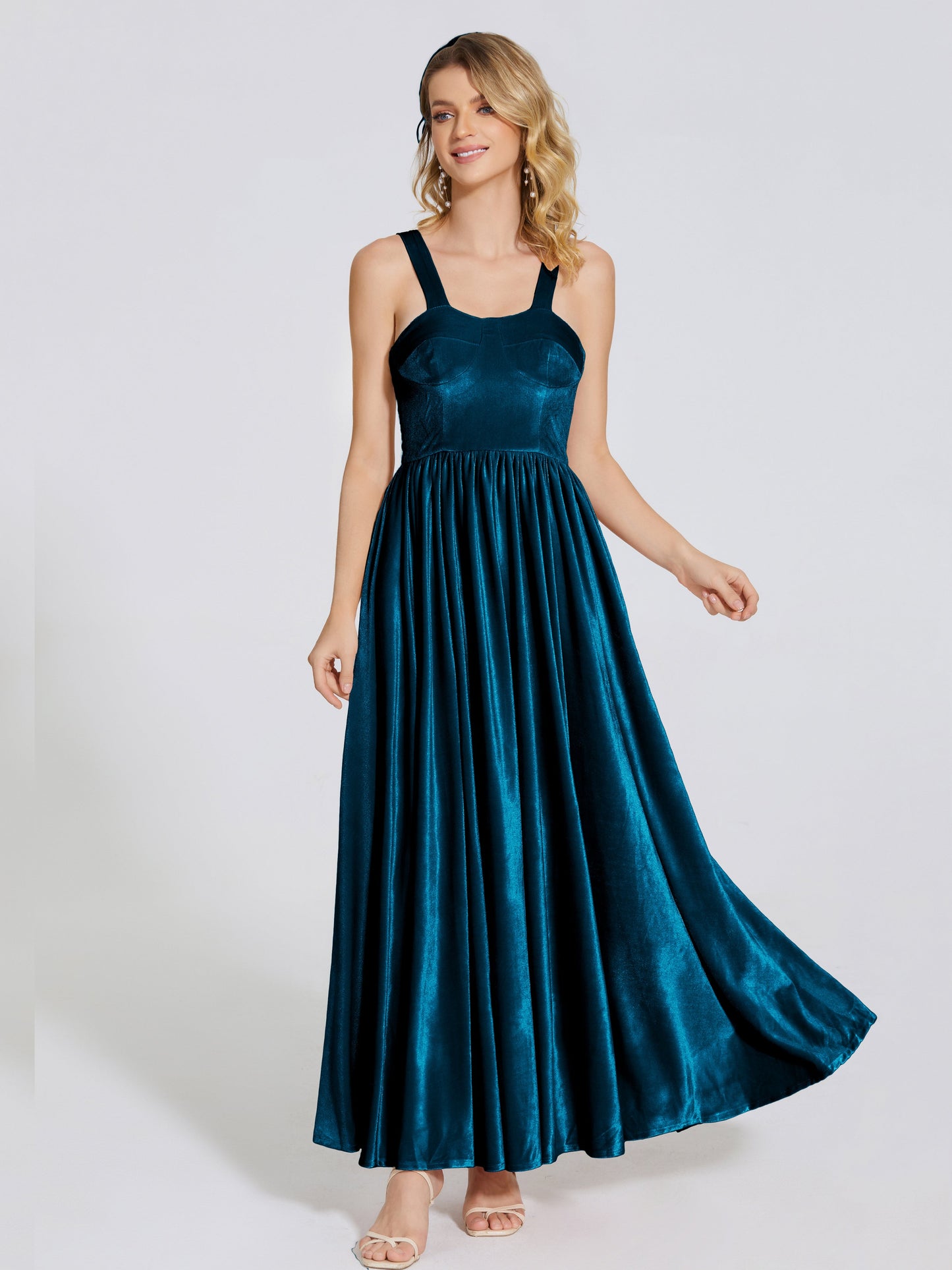 Brynlee Sweetheart Velvet A-line Bridesmaid Dress