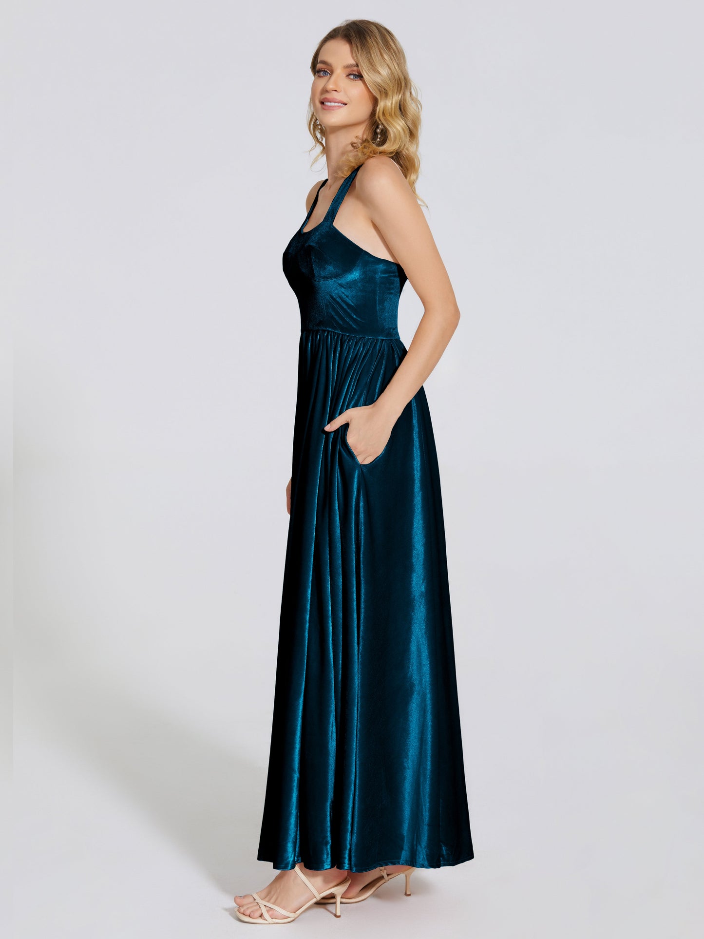 Brynlee Sweetheart Velvet A-line Bridesmaid Dress