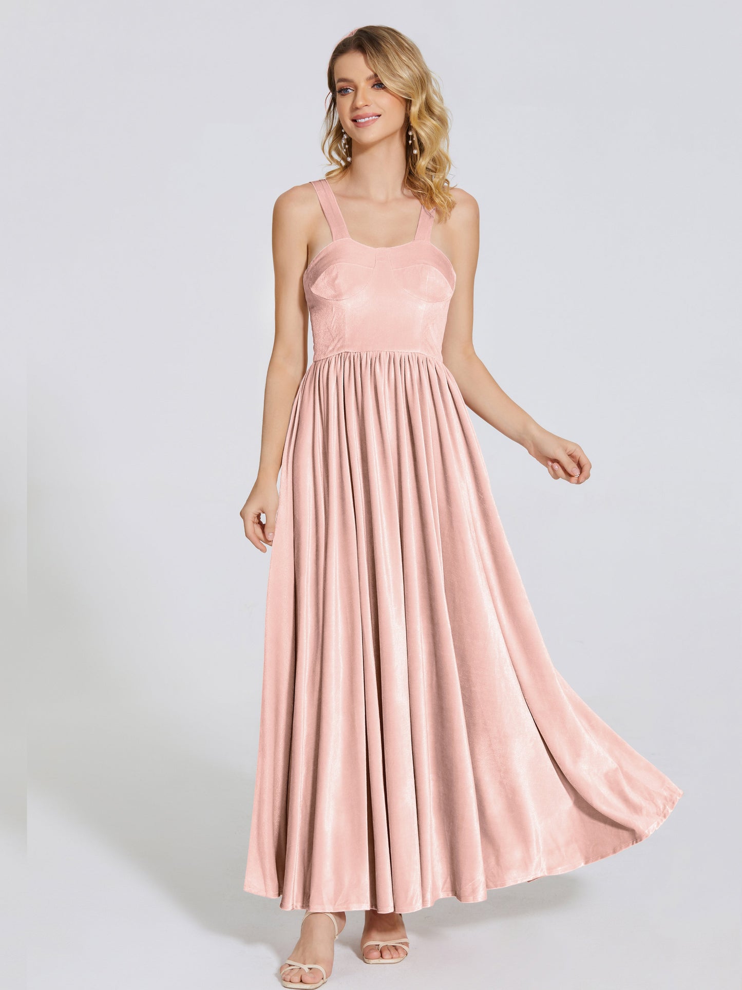 Brynlee Sweetheart Velvet A-line Bridesmaid Dress