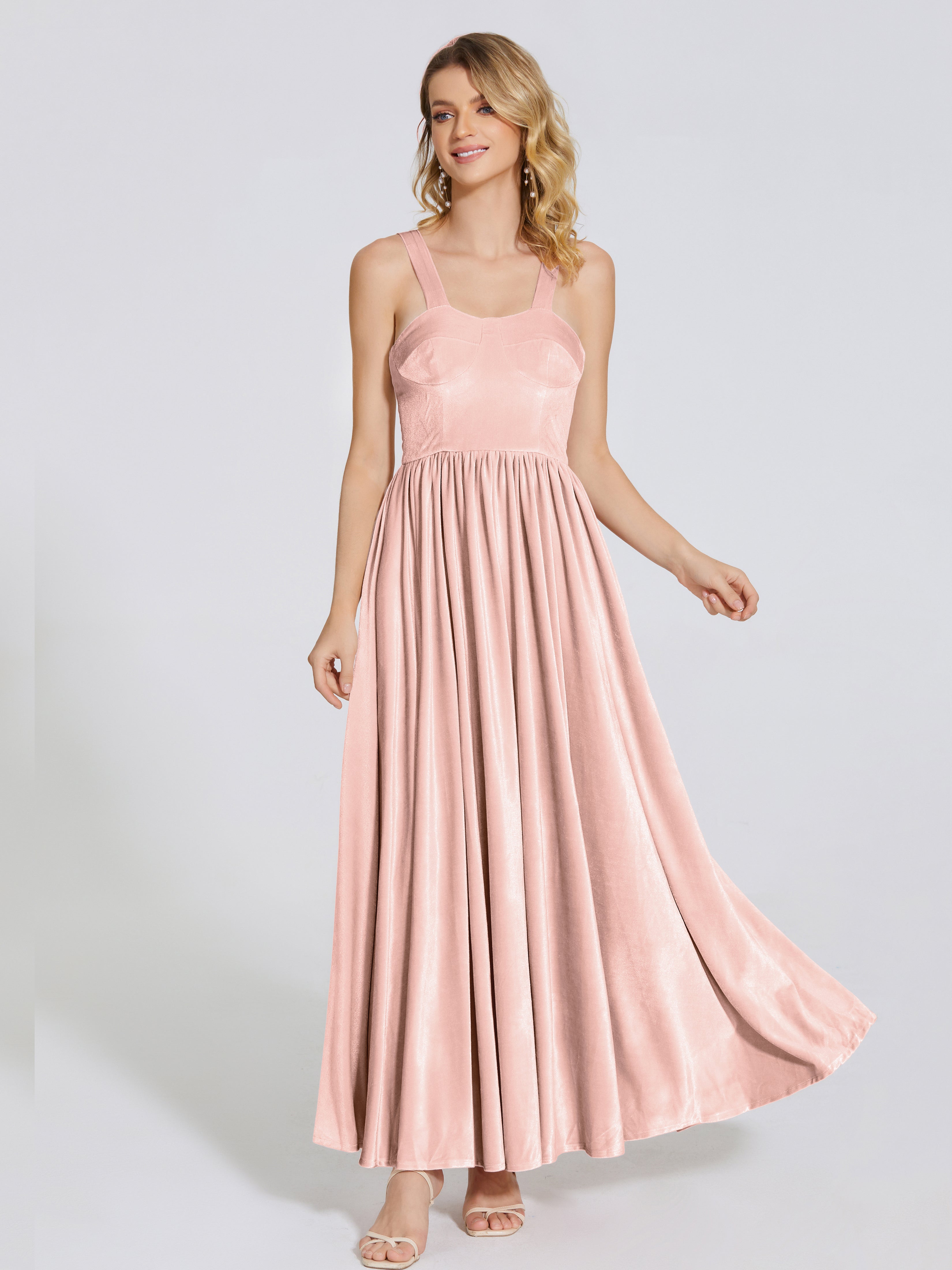 Brynlee Sweetheart Velvet A-line Bridesmaid Dress