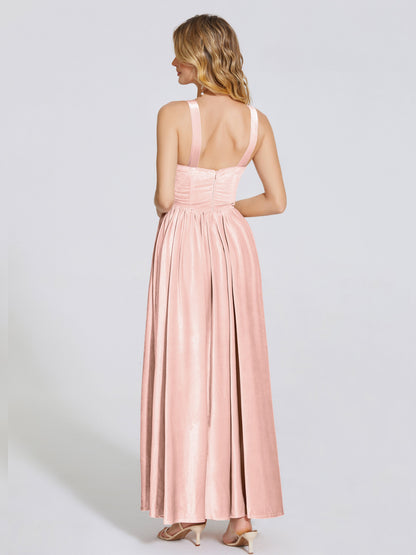 Brynlee Sweetheart Velvet A-line Bridesmaid Dress