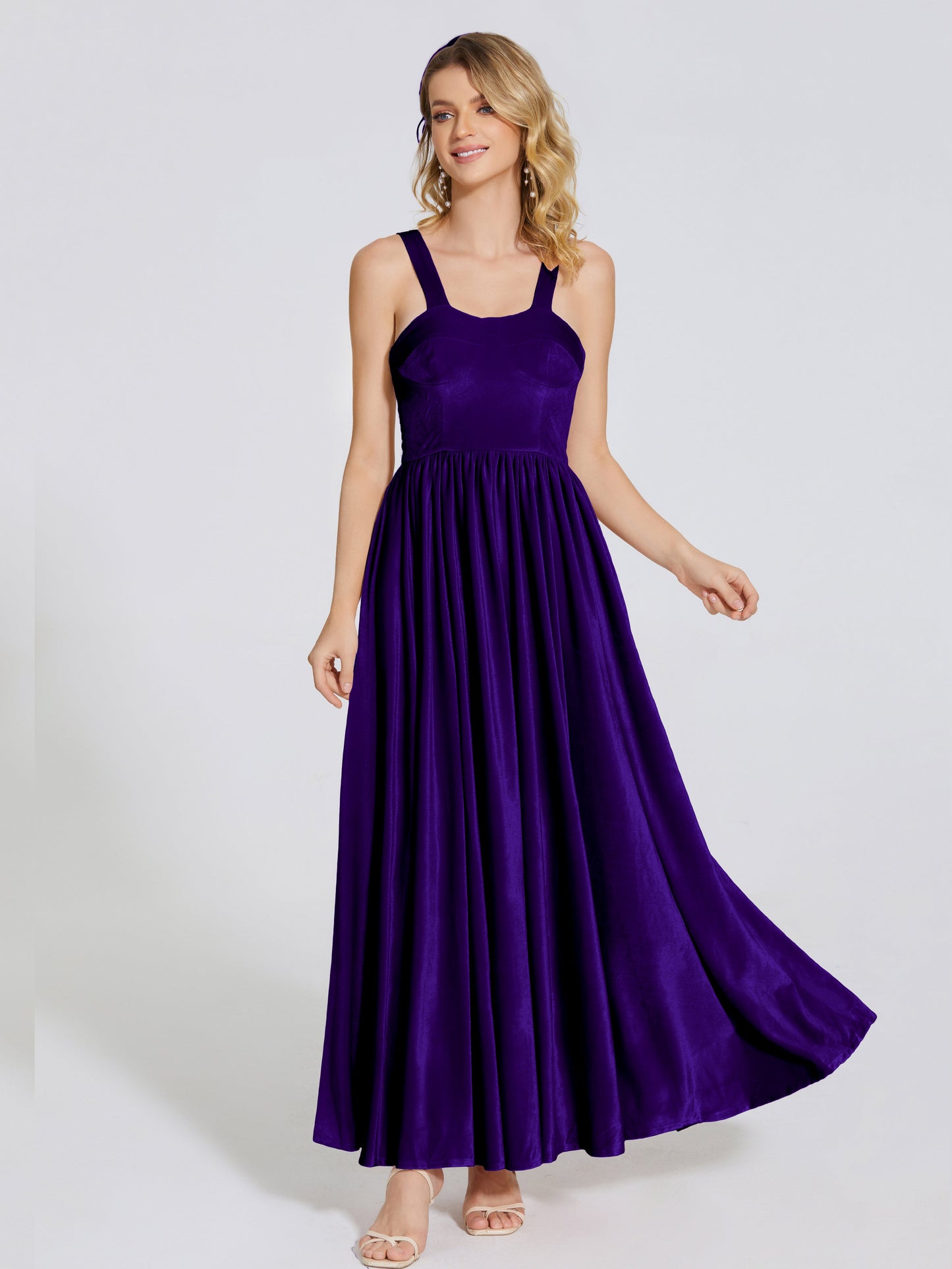 Brynlee Sweetheart Velvet A-line Bridesmaid Dress