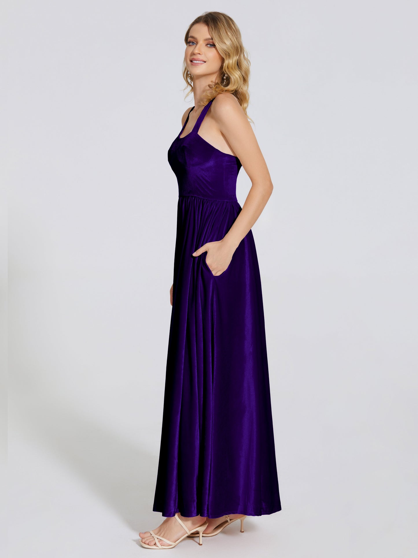 Brynlee Sweetheart Velvet A-line Bridesmaid Dress