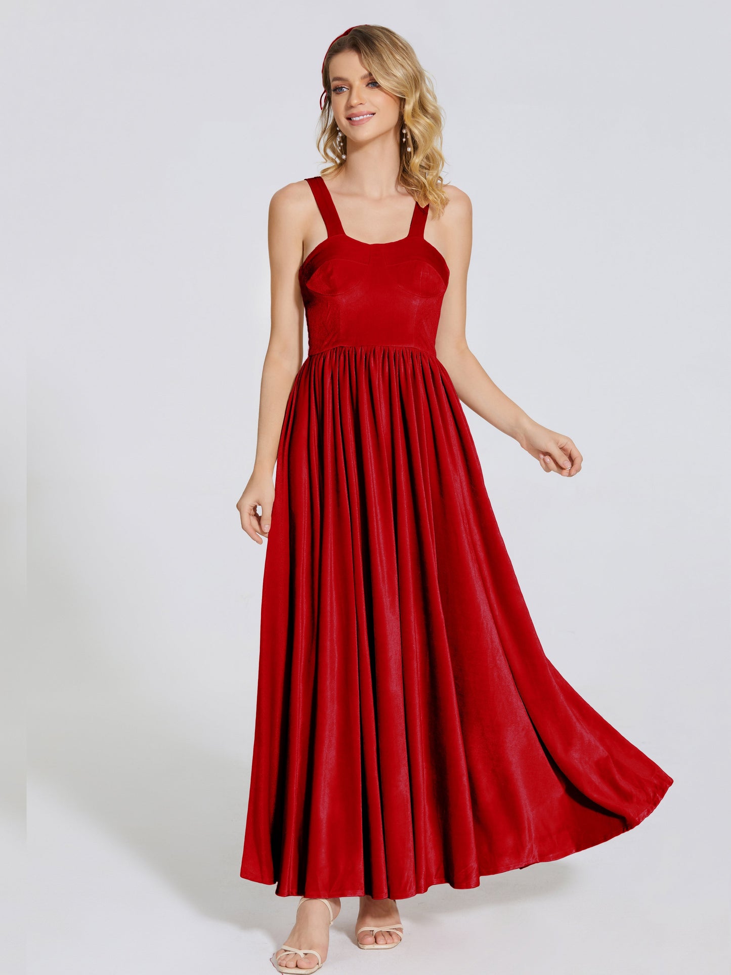 Brynlee Sweetheart Velvet A-line Bridesmaid Dress