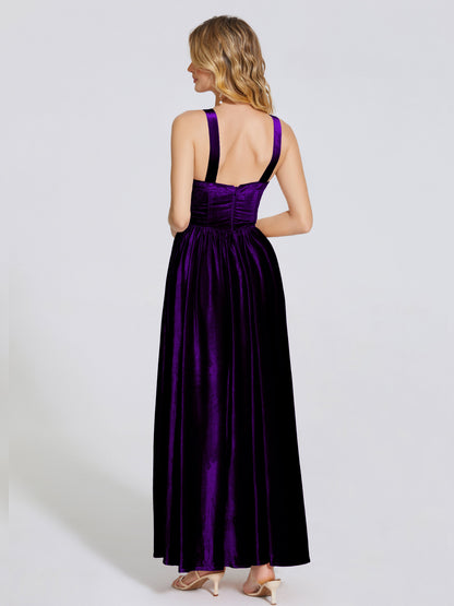 Brynlee Sweetheart Velvet A-line Bridesmaid Dress