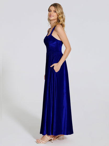 Brynlee Sweetheart Velvet A-line Bridesmaid Dress