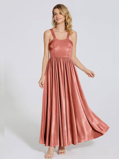 Brynlee Sweetheart Velvet A-line Bridesmaid Dress