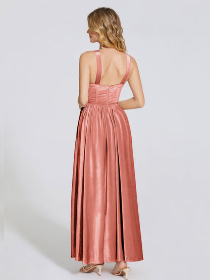 Brynlee Sweetheart Velvet A-line Bridesmaid Dress
