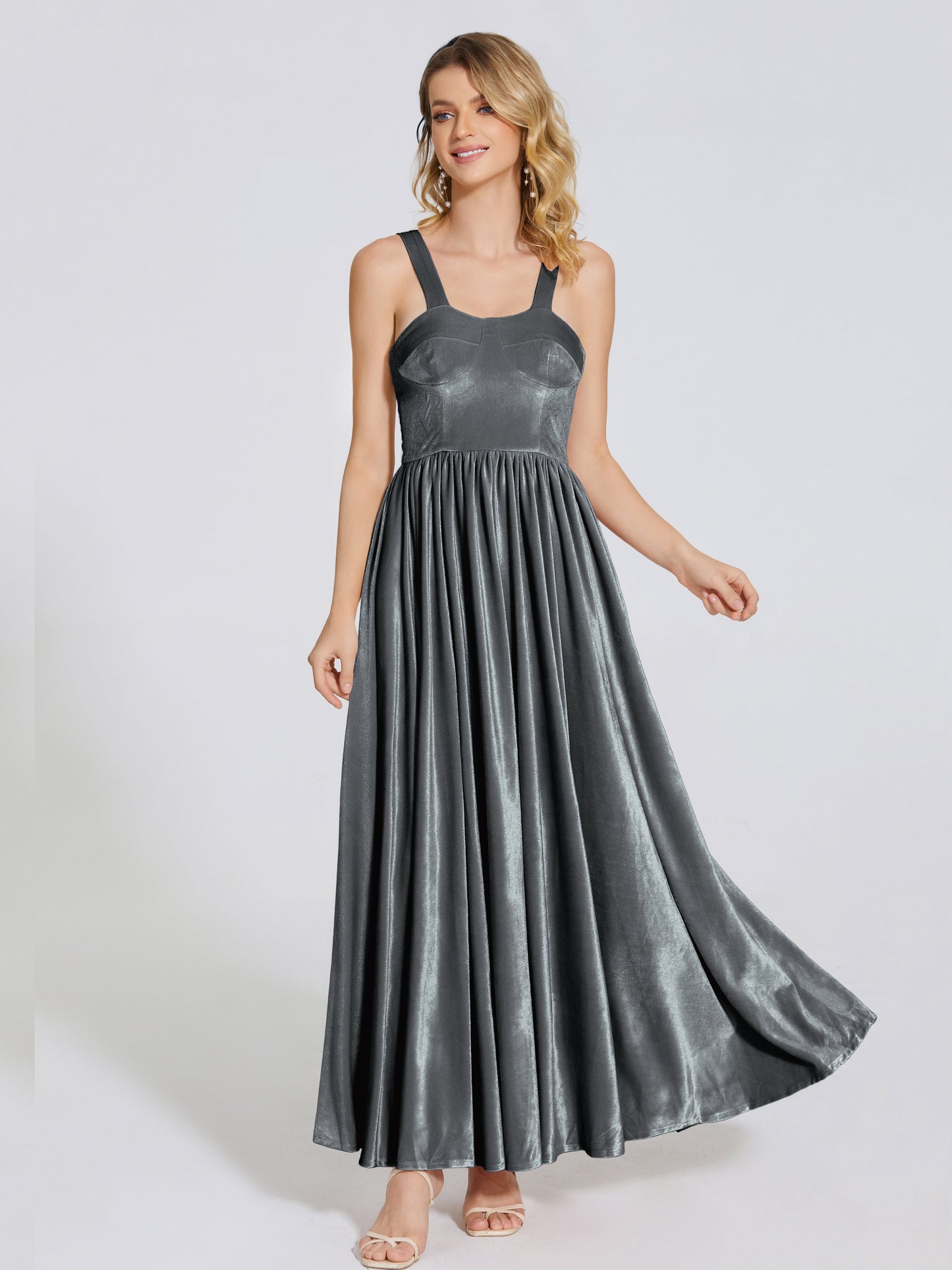 Brynlee Sweetheart Velvet A-line Bridesmaid Dress