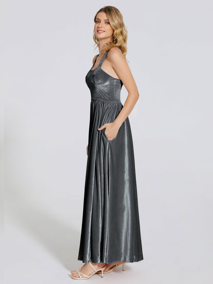 Brynlee Sweetheart Velvet A-line Bridesmaid Dress