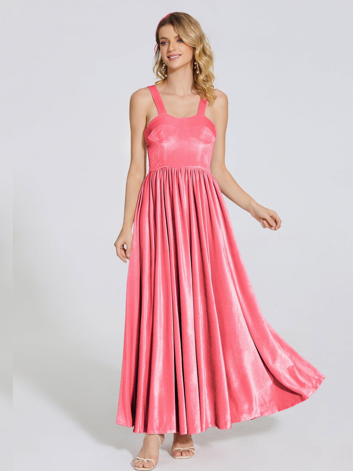 Brynlee Sweetheart Velvet A-line Bridesmaid Dress