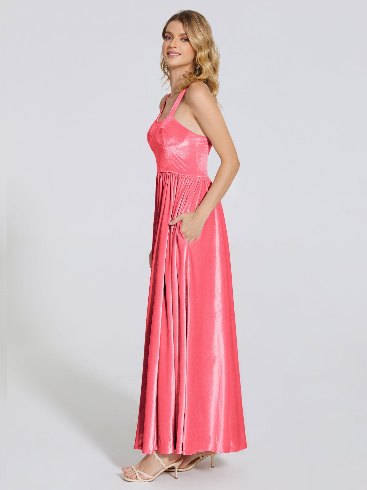 Brynlee Sweetheart Velvet A-line Bridesmaid Dress