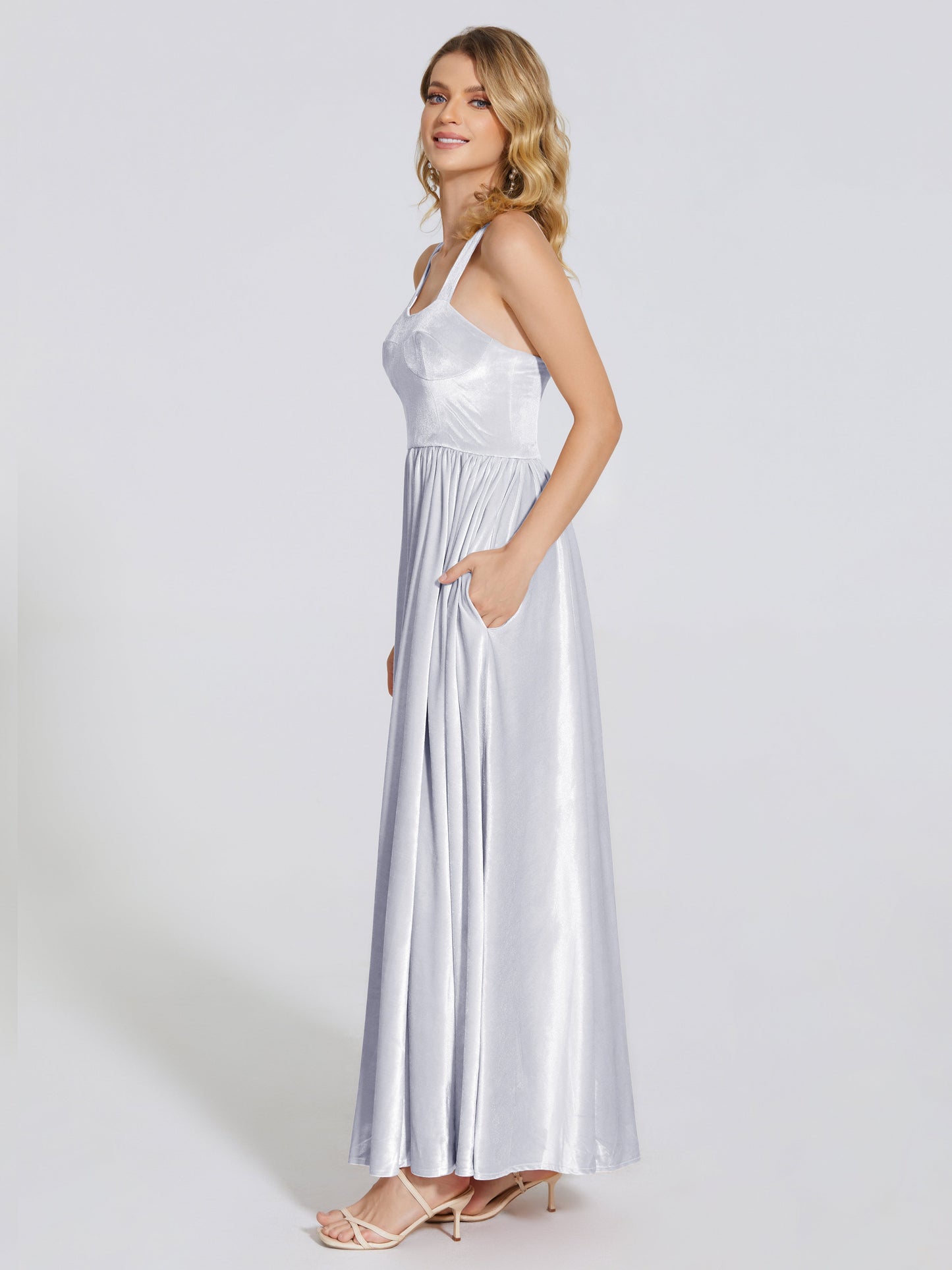 Brynlee Sweetheart Velvet A-line Bridesmaid Dress